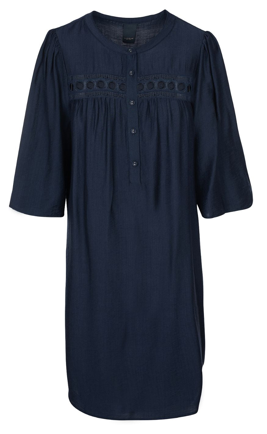 Luxzuz Kjole Carolat Navy Blue