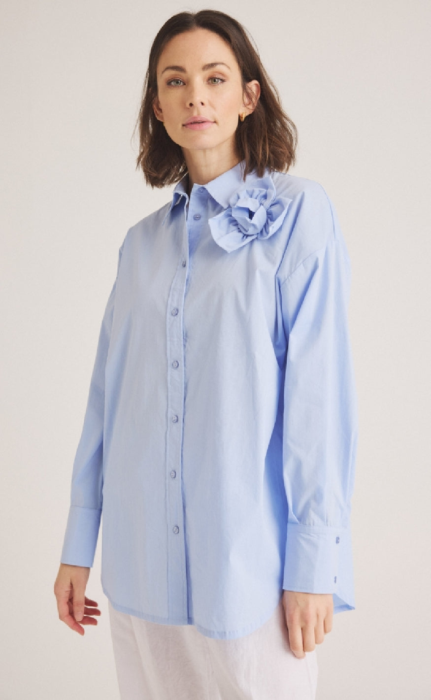 Luxzuz Skjorte Gerflow Brunnera Blue