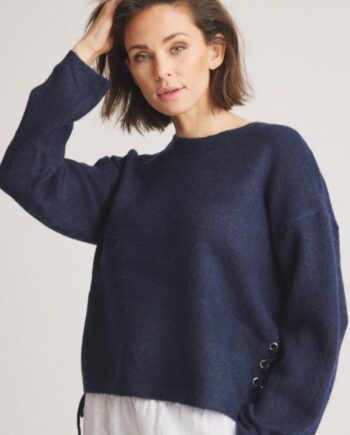 Luxzuz Striktrøje Albertine Navy Blue