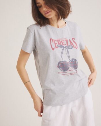 Luxzuz  -shirt Cerez Light Grey Melange