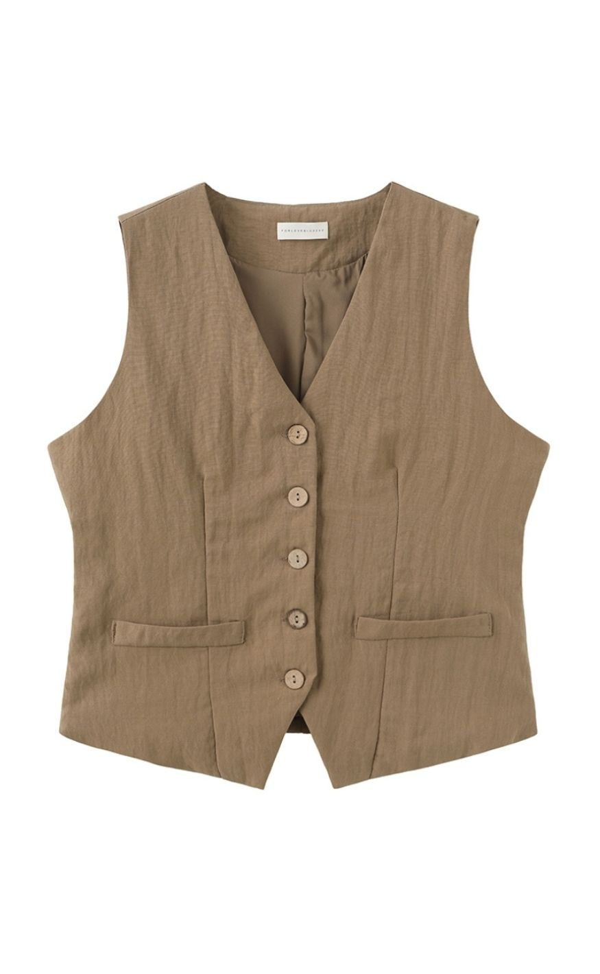 Luxzuz Vest Alessandra Dark Sand