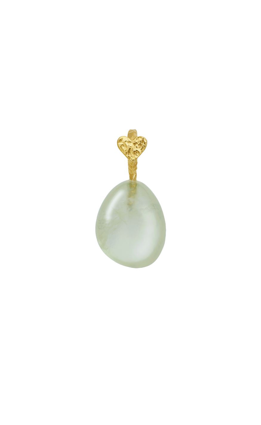 Maanesten Vedhæng Prehnite Earth Gold Colour