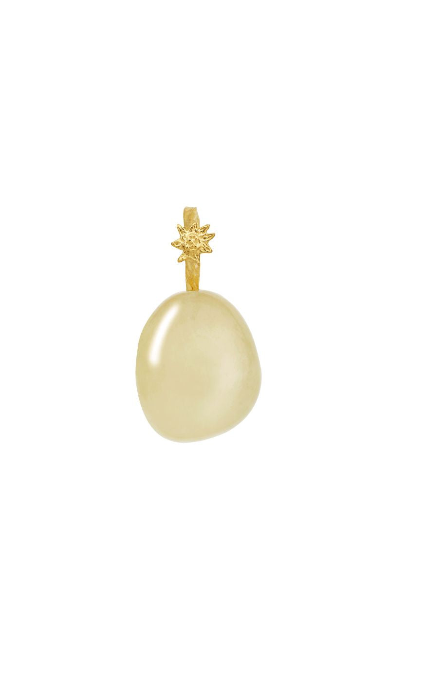 Maanesten Vedhæng Yellow Calcite Fire Gold Colour