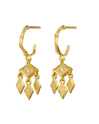 Maanesten øreringe Edwina Gold Colour
