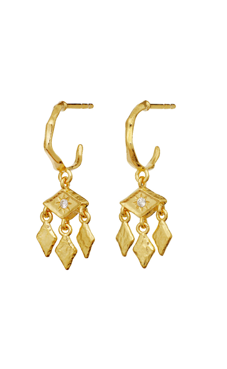 Maanesten øreringe Edwina Gold Colour