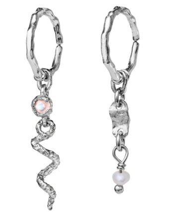 Maanesten øreringe Evelyn Silver Colour