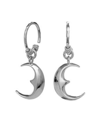 Maanesten øreringe Moonie Silver Colour