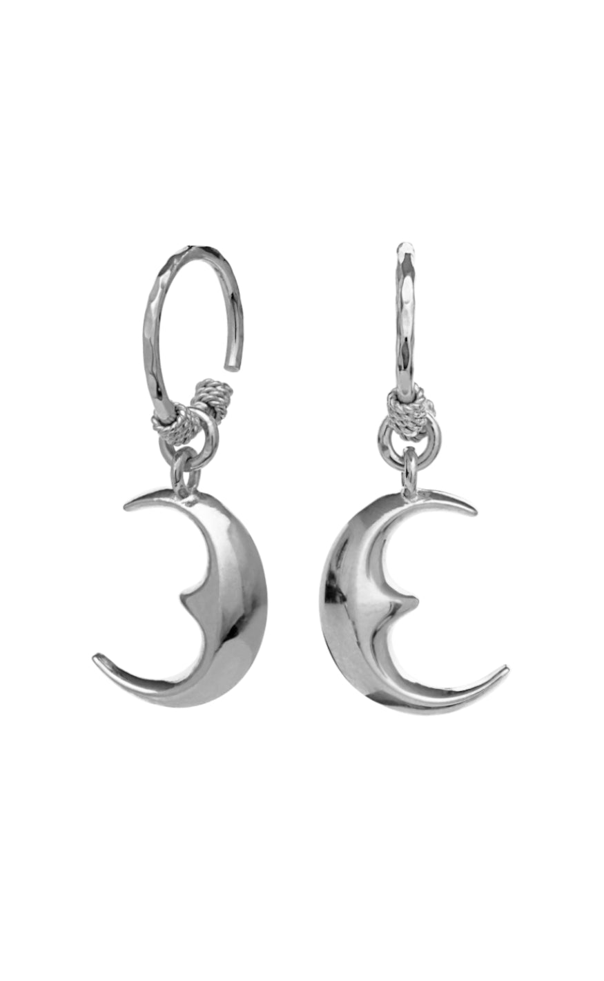 Maanesten øreringe Moonie Silver Colour