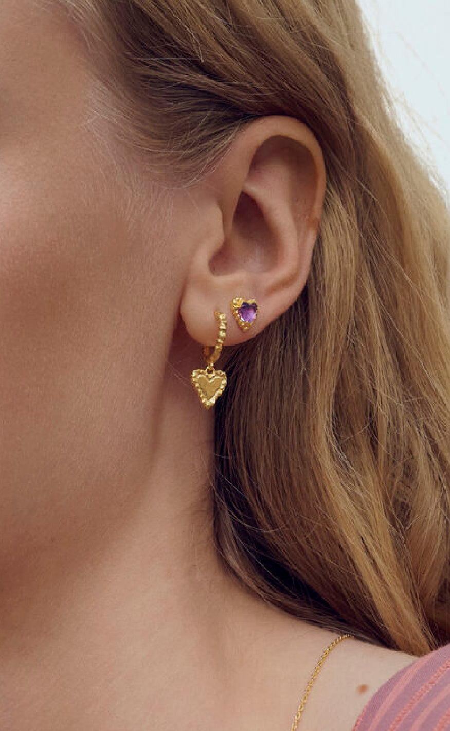Maanesten øreringe Rosalinde Gold Colour