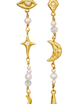 Maanesten øreringe Sissone Gold Colour