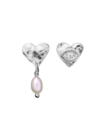 Maanesten øreringe Vesta Silver Colour