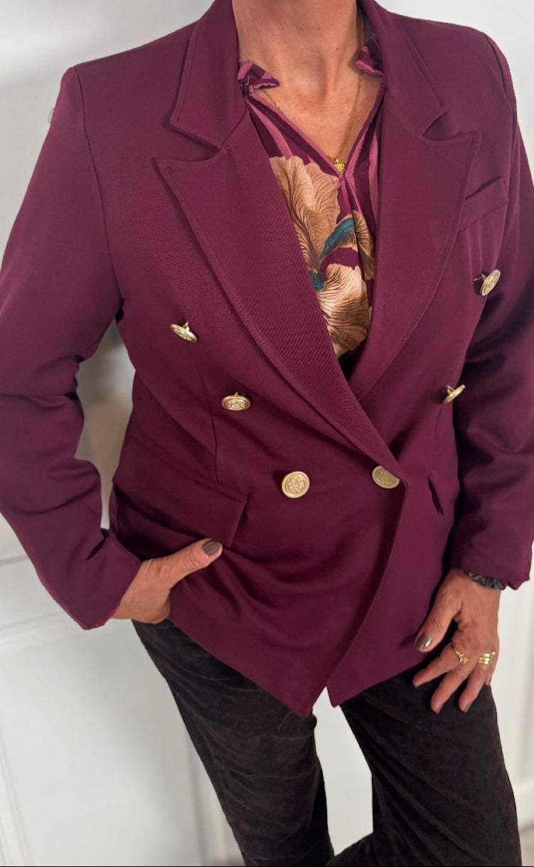 Marta Du Chateau Blazer Topaz Bordeaux