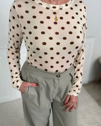 Marta Du Chateau Bluse Elissa Beige1259tpu