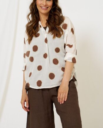 Marta Du Chateau Bluse Riva Brown