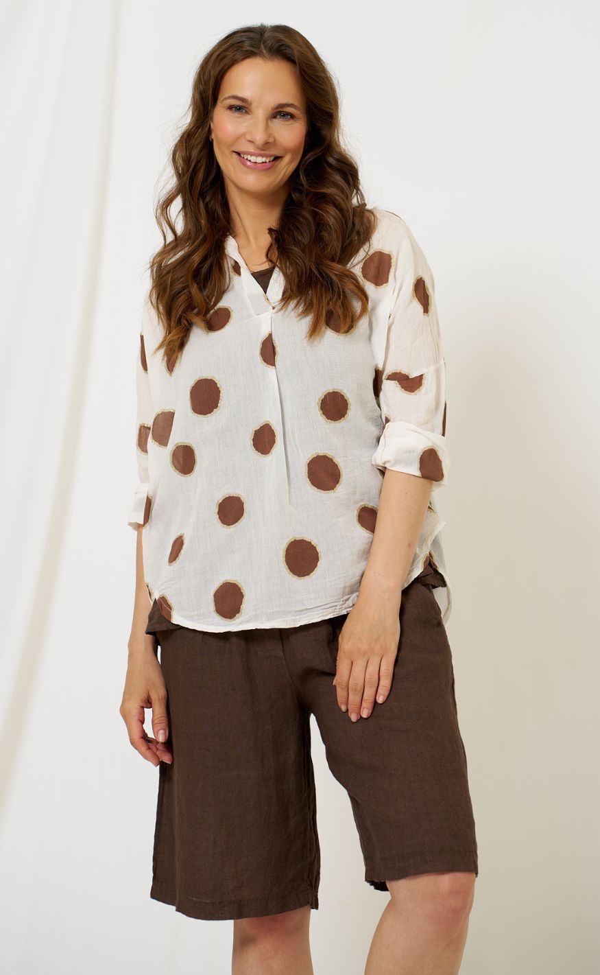 Marta Du Chateau Bluse Riva Brown