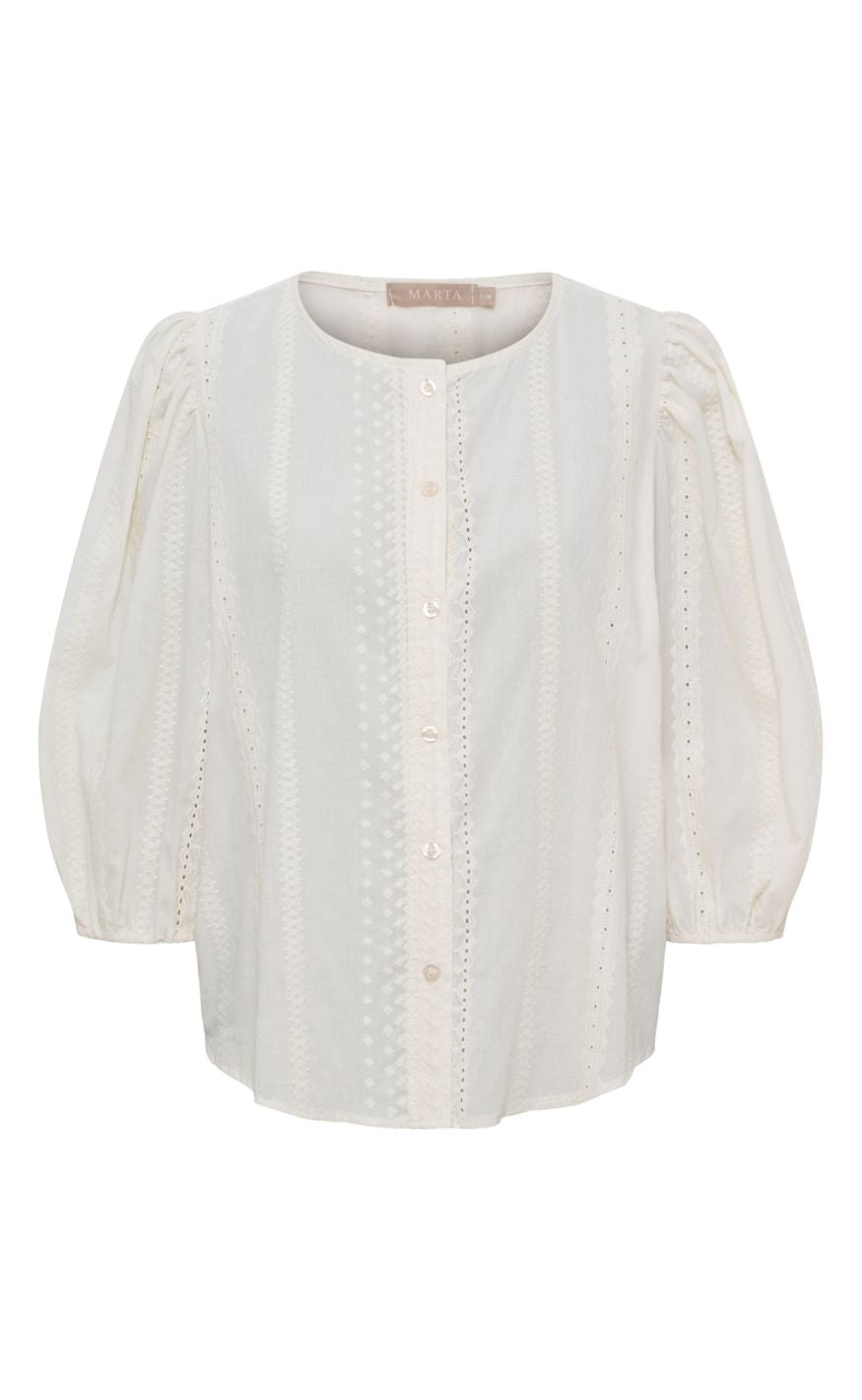 Marta Du Chateau Bluse Valessia Creme