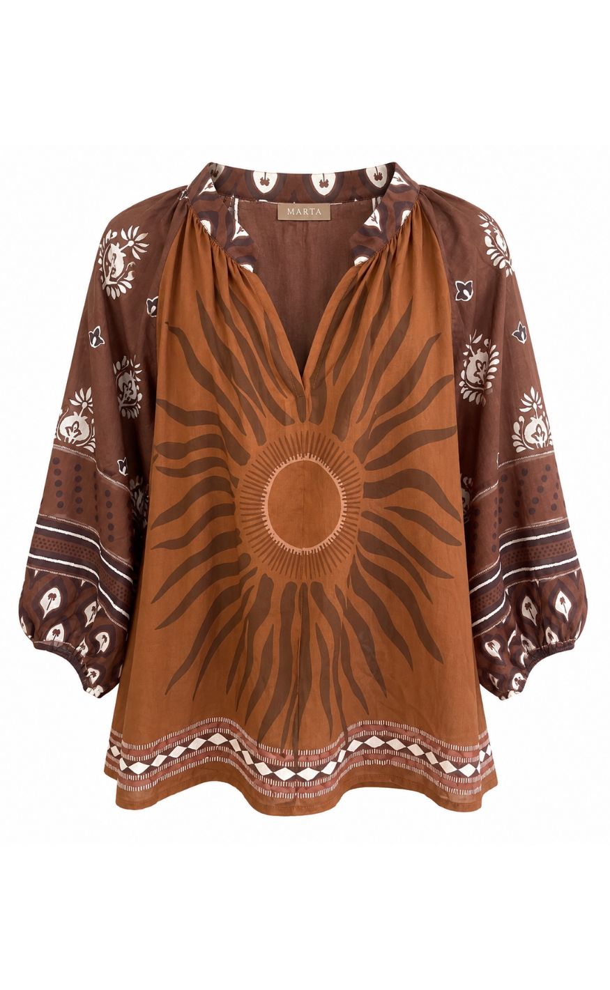 Marta Du Chateau Bluse Valoria Brown