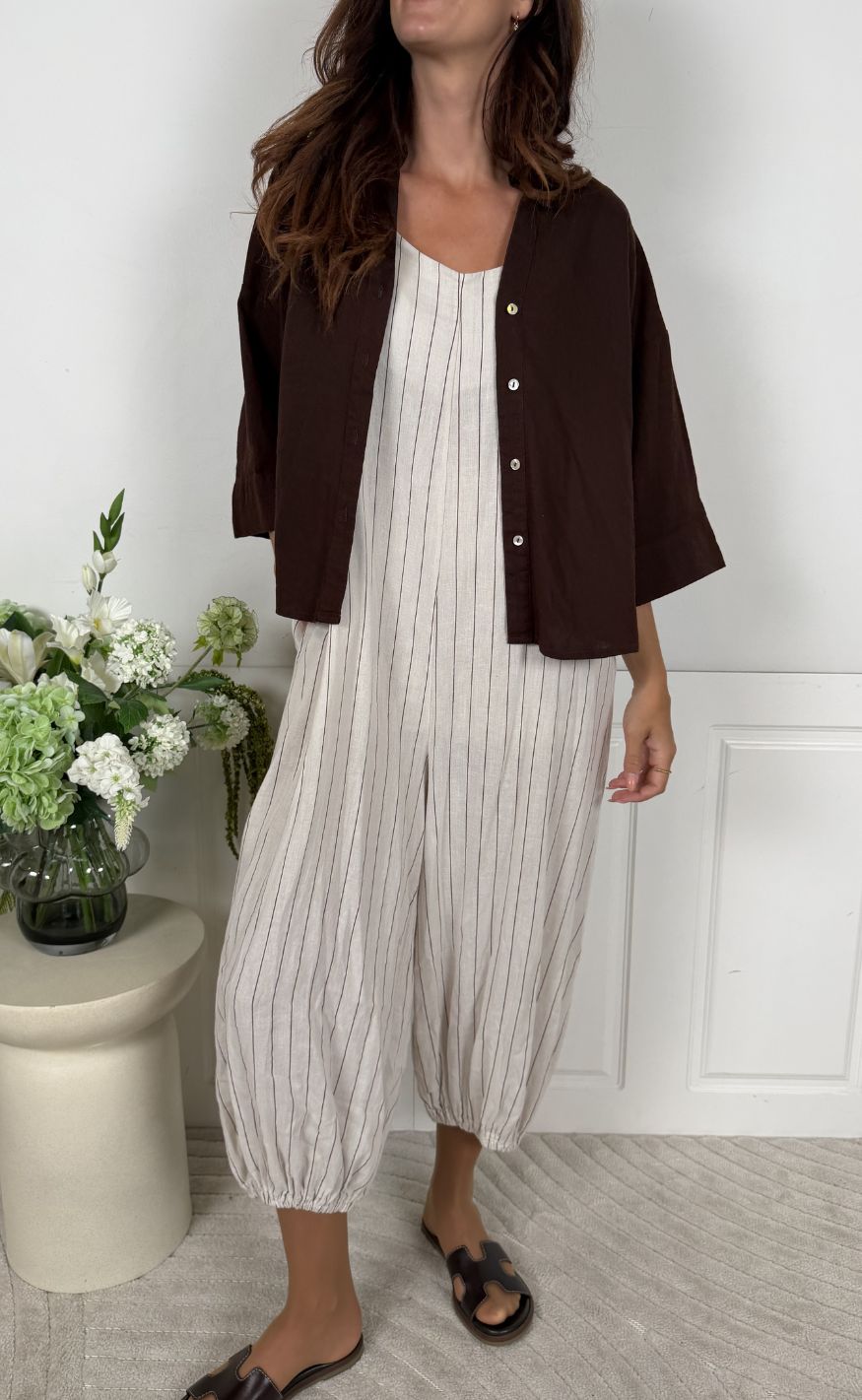 Marta Du Chateau Buksedragt Tarelle Sabbia Stripe