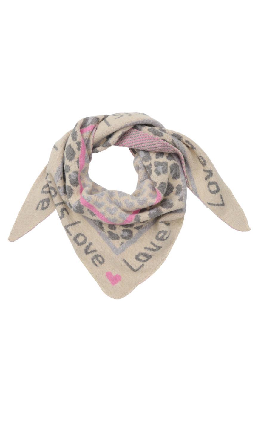 Marta Du Chateau Halstørklæde Clio Grey Pink