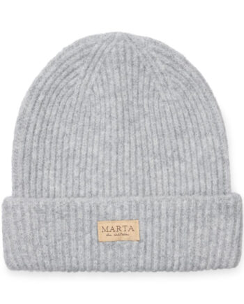 Marta Du Chateau Hat Rib Beanie Light Grey
