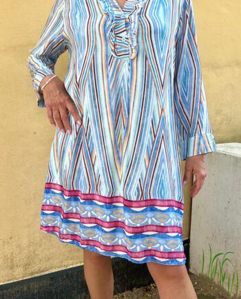 Marta Du Chateau Kjole 2604b Celeste Stripe