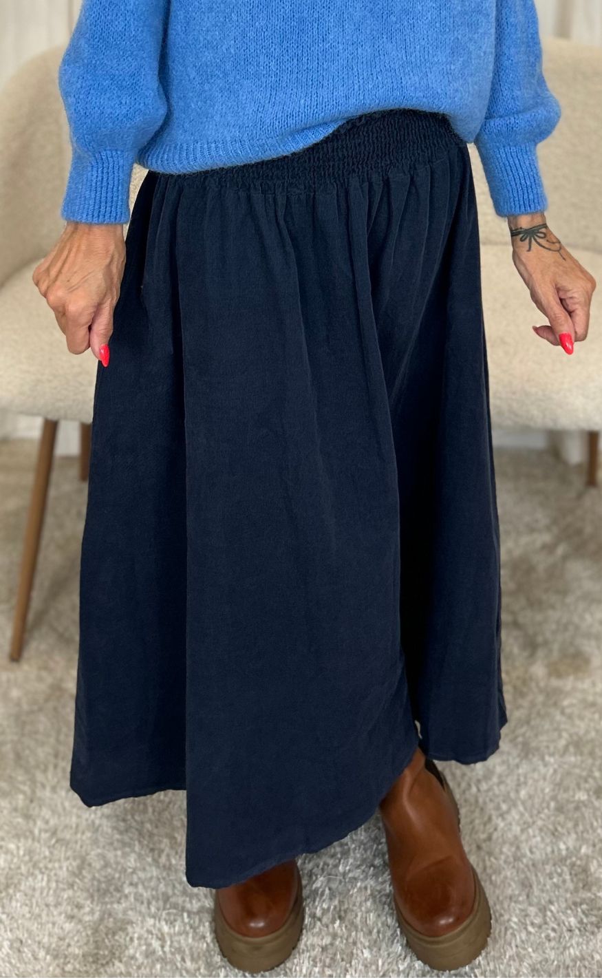 Marta Du Chateau Nederdel Francoise Blue