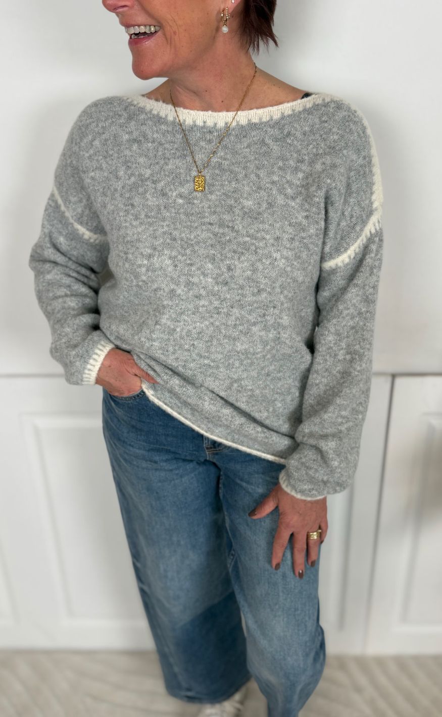 Marta Du Chateau Strik Linette Lightgreyw002