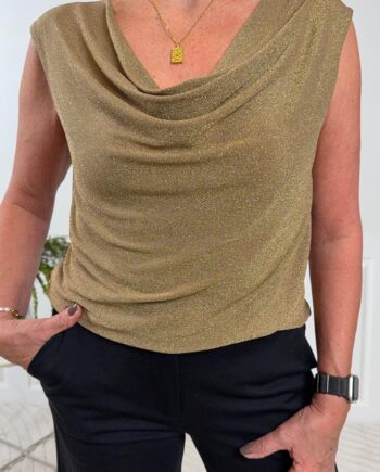 Marta Du Chateau Top Apolline Gold