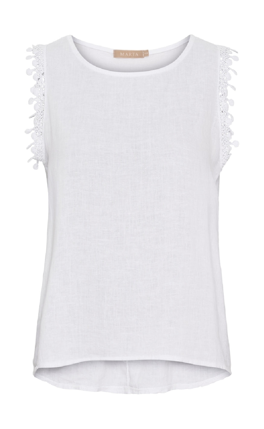 Marta Du Chateau Top Holly Optical White