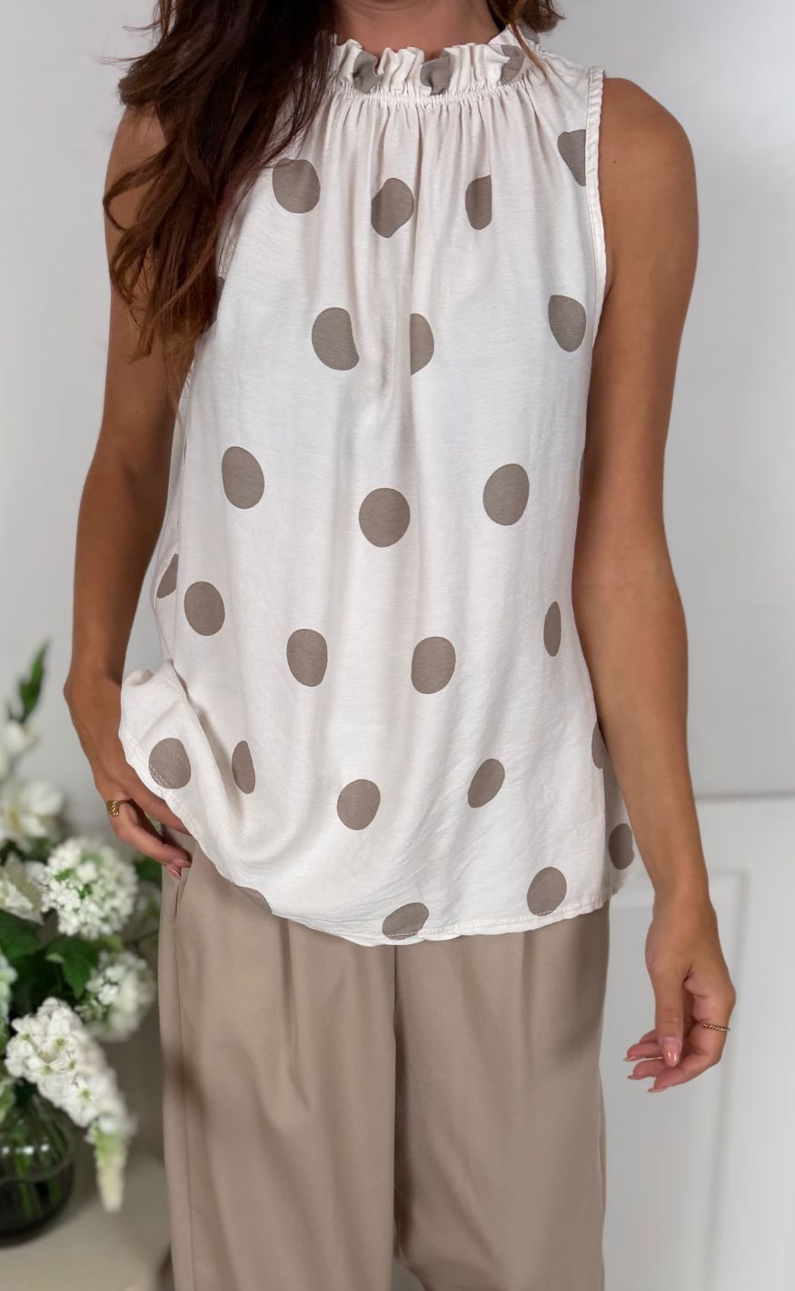 Marta Du Chateau Top Lucina Beige