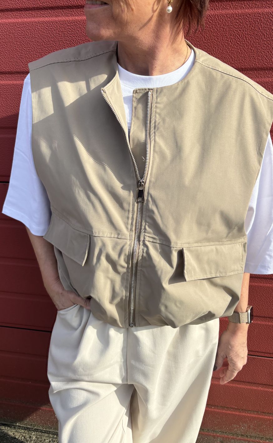 Marta Du Chateau Vest Tanja Dark Beige