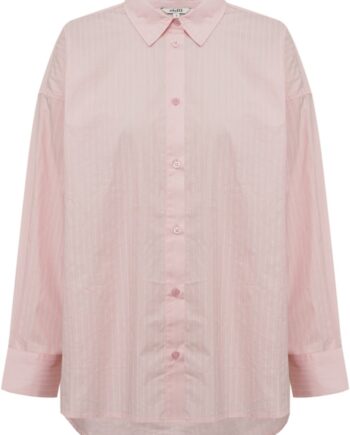Mbym Skjorte Brisa Boxy-  Pale Pink Sugar Stripe