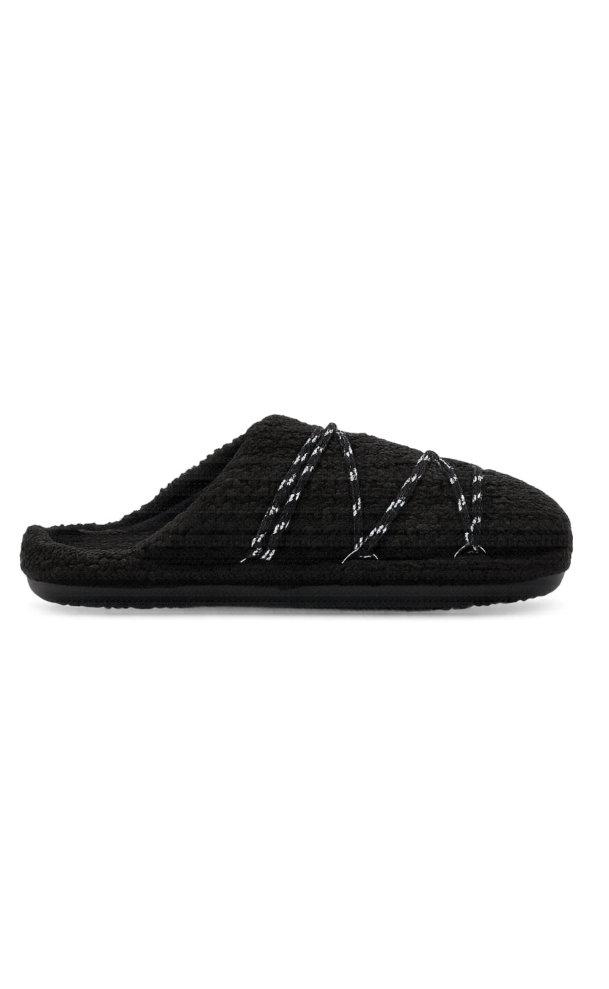 Moon Boots Slippers Teddy Black