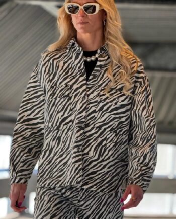 Moves Skjorte Noliana Zebra Denim Black
