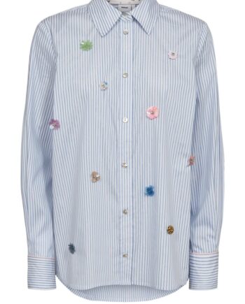 Nümph Skjorte Lili Sequins Floaty Blue