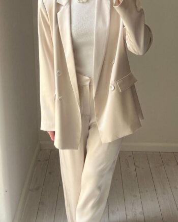 Neo Noir Blazer Jardin Heavy Sateen Ivory
