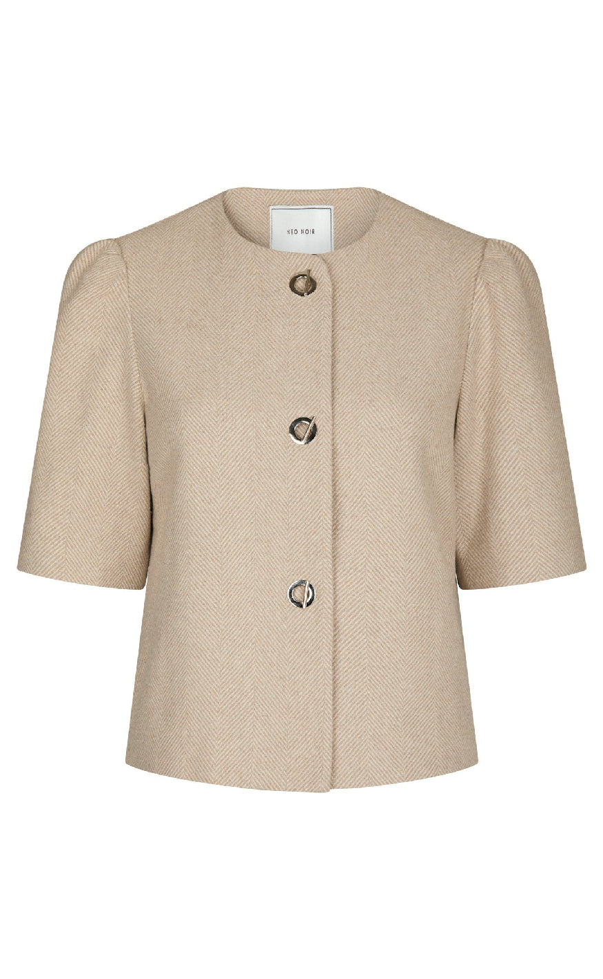 Neo Noir Blazer Xanthe Light Herringbone Sand