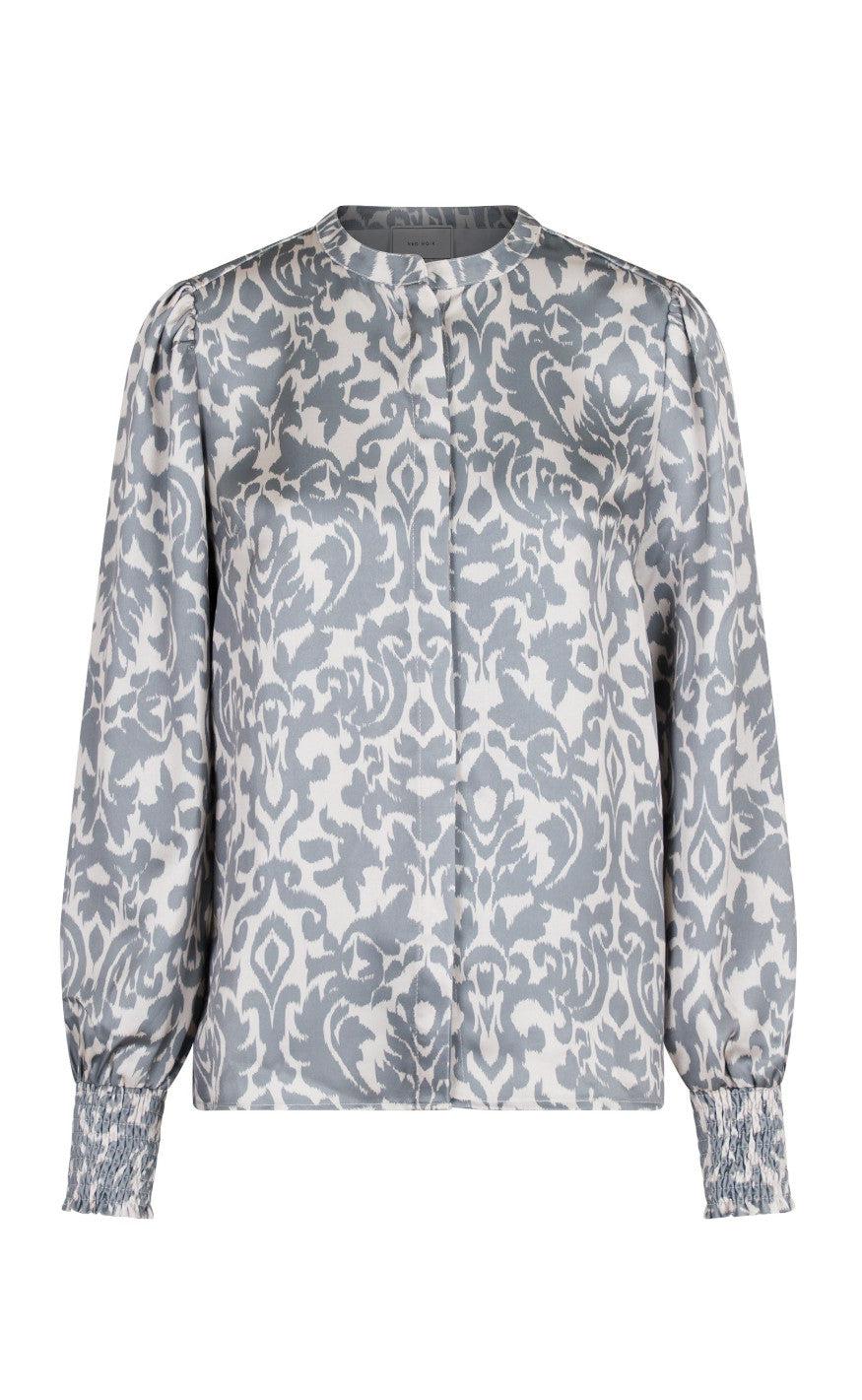 Neo Noir Blouse Kala Flower Blur Dusty Army