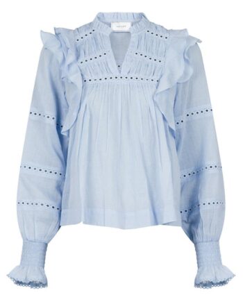 Neo Noir Bluse Aurika   Voile Light Blue
