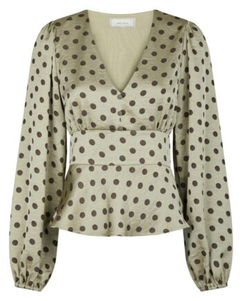 Neo Noir Bluse Jellima Dotted Pistachio