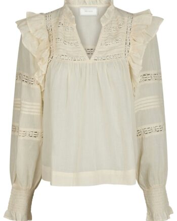 Neo Noir Bluse Mauri   Voile Light Yellow