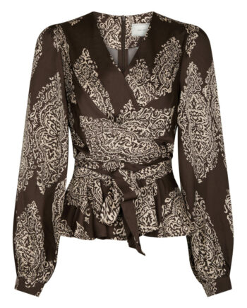 Neo Noir Bluse Rista Dark Brown