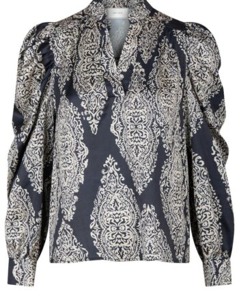 Neo Noir Bluse Rosslyn Paisley Drop Navy