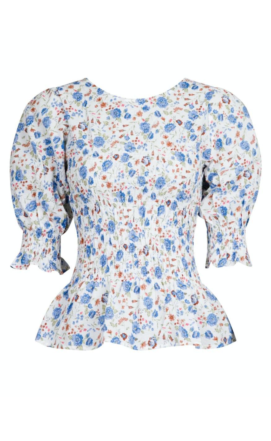 Neo Noir Bluse Thea Big Flower