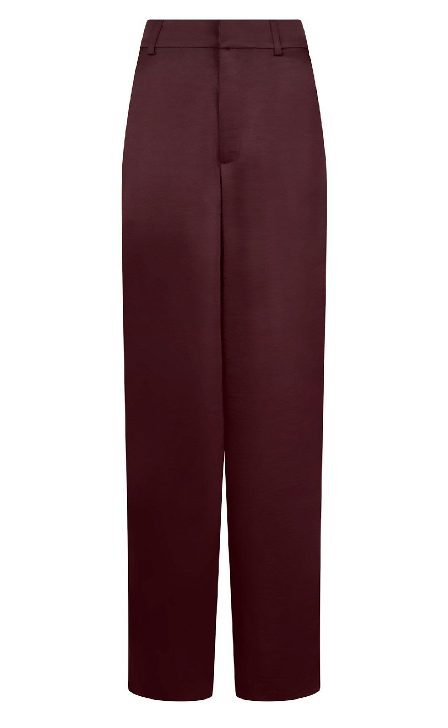 Neo Noir Bukser Emmet Heavy Sateen Burgundy