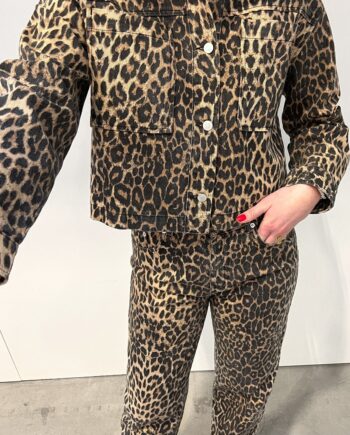 Neo Noir Jakke Emilia Leopard