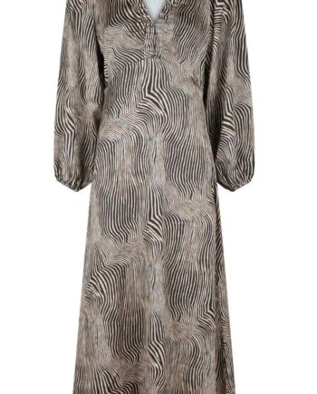 Neo Noir Kjole Isobel Floating Wave Dark Sand