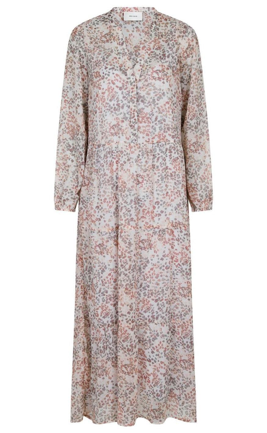 Neo Noir Kjole Nobis Faded Leo Off White