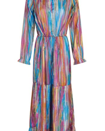 Neo Noir Kjole Silo Blurred Stripe Pink