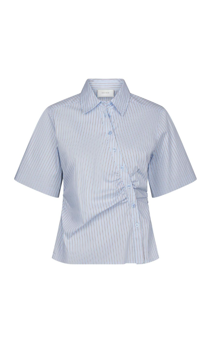 Neo Noir Skjorte Hazell Stripe Light Blue
